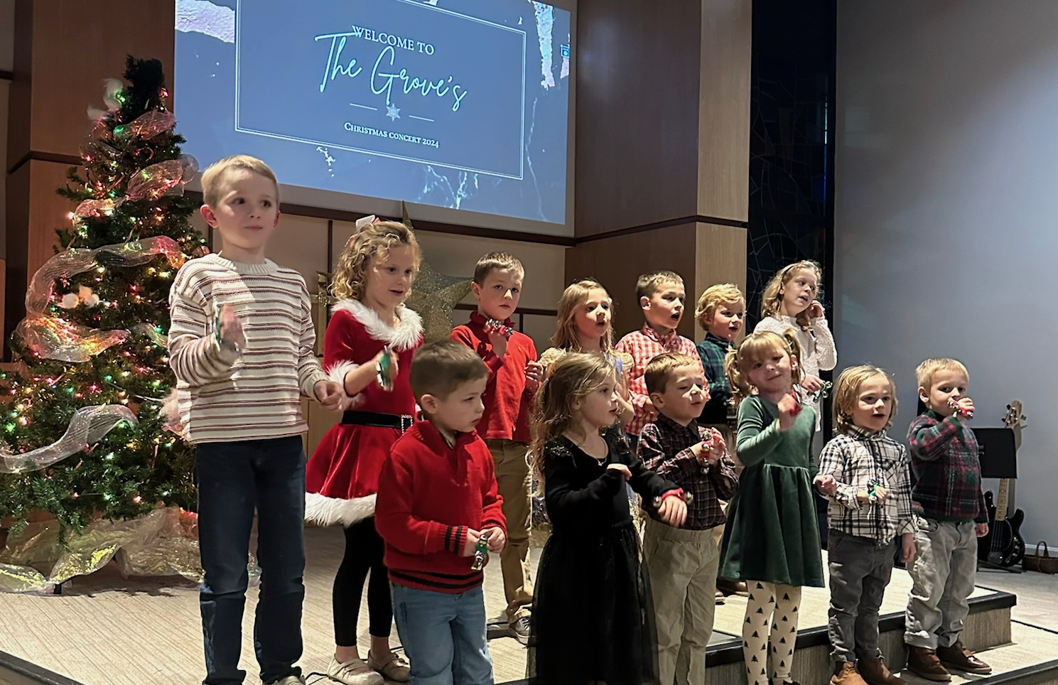 The Grove's Christmas Concert with students performing